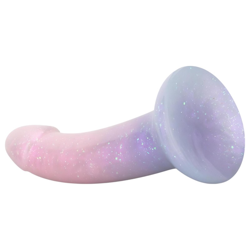 EasyToys Mermaid - csillámos dildó - 15cm (pink) 116012 termék bemutató kép