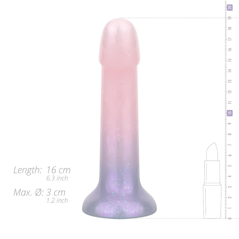 EasyToys Mermaid - csillámos dildó - 15cm (pink) 116013 termék bemutató kép