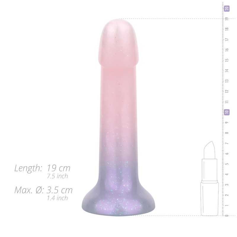 EasyToys Mermaid - csillámos dildó - 19 cm (pink) 133909 termék bemutató kép