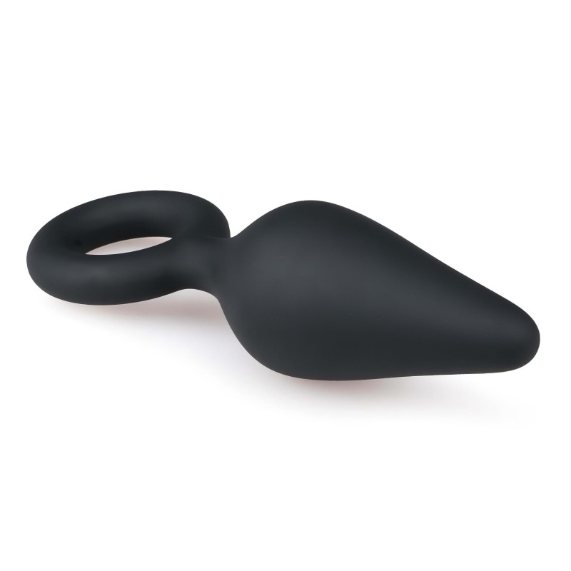 Easytoys Pointy Plug - gyűrűs anál plug - közepes (fekete) 102455 termék bemutató kép