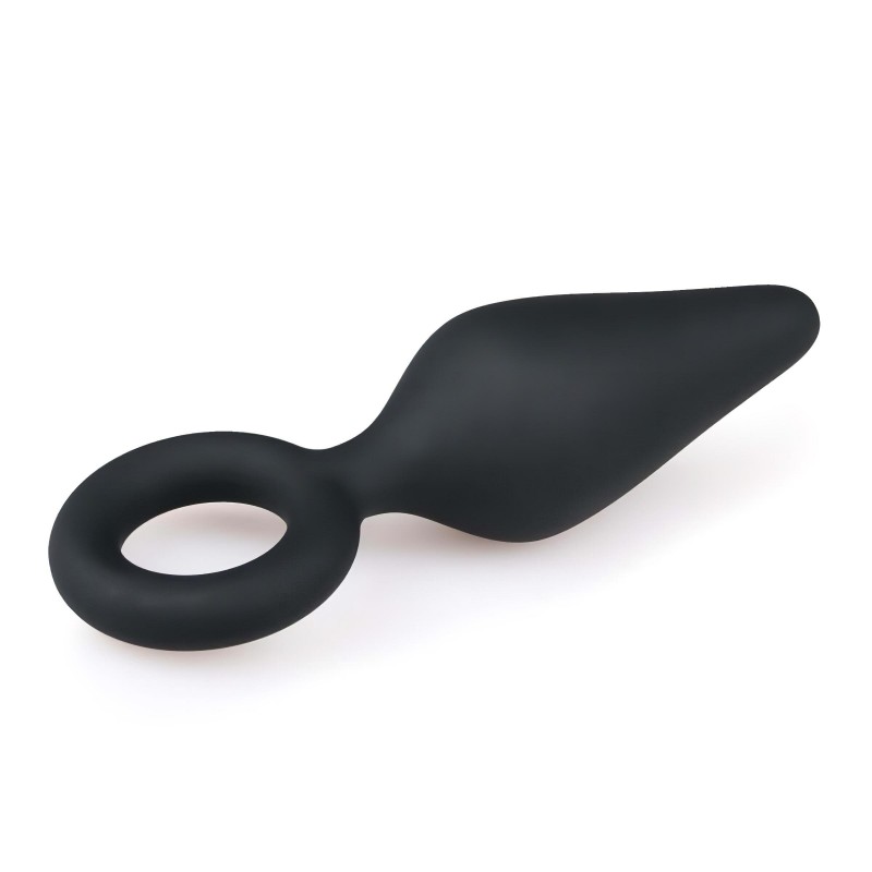 Easytoys Pointy Plug - gyűrűs anál plug - közepes (fekete) 102456 termék bemutató kép