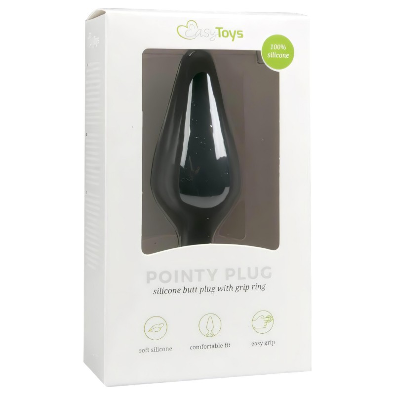 Easytoys Pointy Plug S - anál plug (fekete) - kicsi 102187 termék bemutató kép