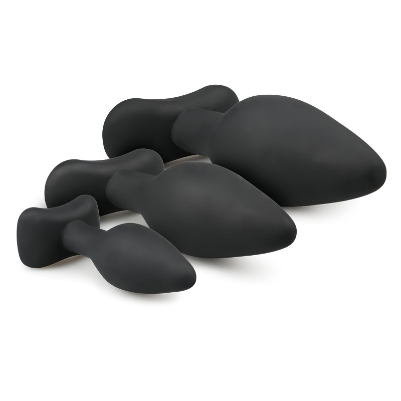 Easytoys Rocket - anál plug szett - fekete (3 részes) 104919 termék bemutató kép