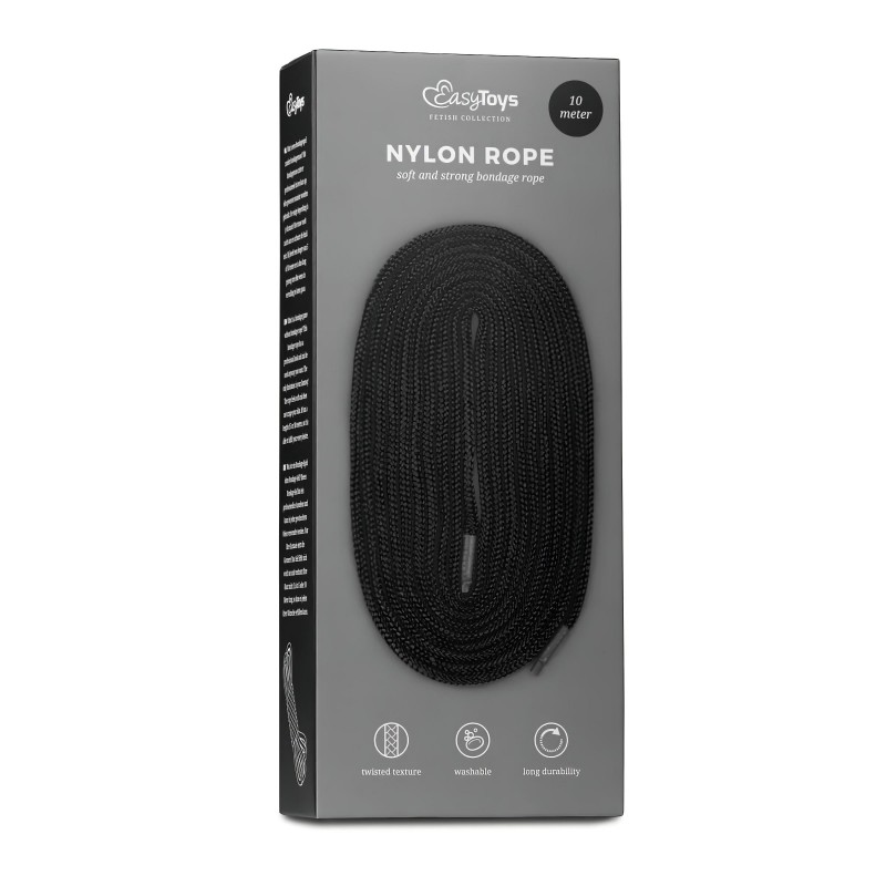 EasyToys Rope - bondage kötél (10 m, fekete) 134597 termék bemutató kép