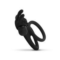 Easytoys Share Ring - vibrációs pénisz- és heregyűrű (fekete) 74121 termék bemutató kép