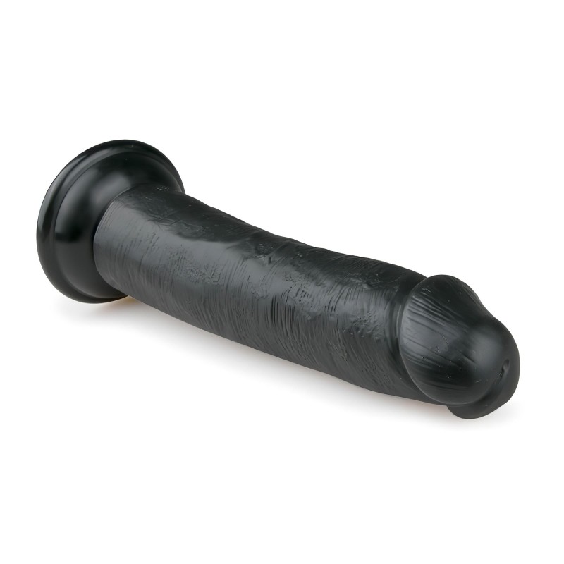 Easytoys - tapadókorongos élethű dildó (20,5cm) - fekete 105753 termék bemutató kép