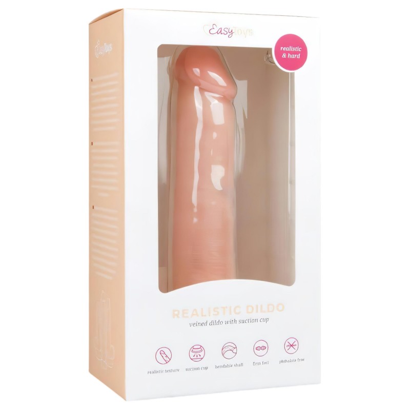 Easytoys - tapadókorongos élethű dildó (20,5cm) - natúr 105712 termék bemutató kép
