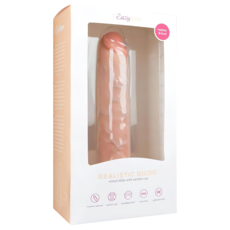 EasyToys - tapadókorongos extra nagy dildó (28,5 cm, natúr) 130743 termék bemutató kép