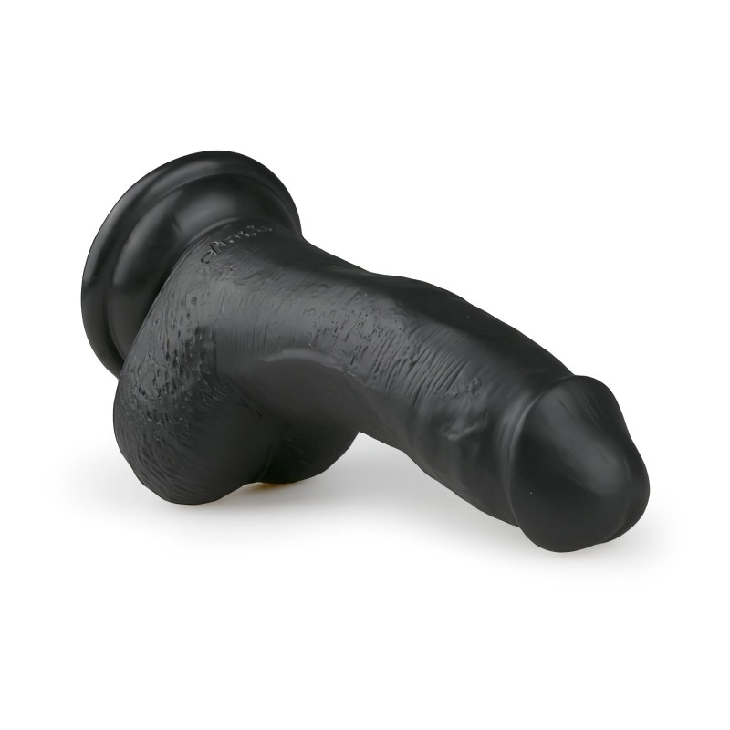 EasyToys - tapadókorongos, herés dildó (15 cm, fekete) 130704 termék bemutató kép