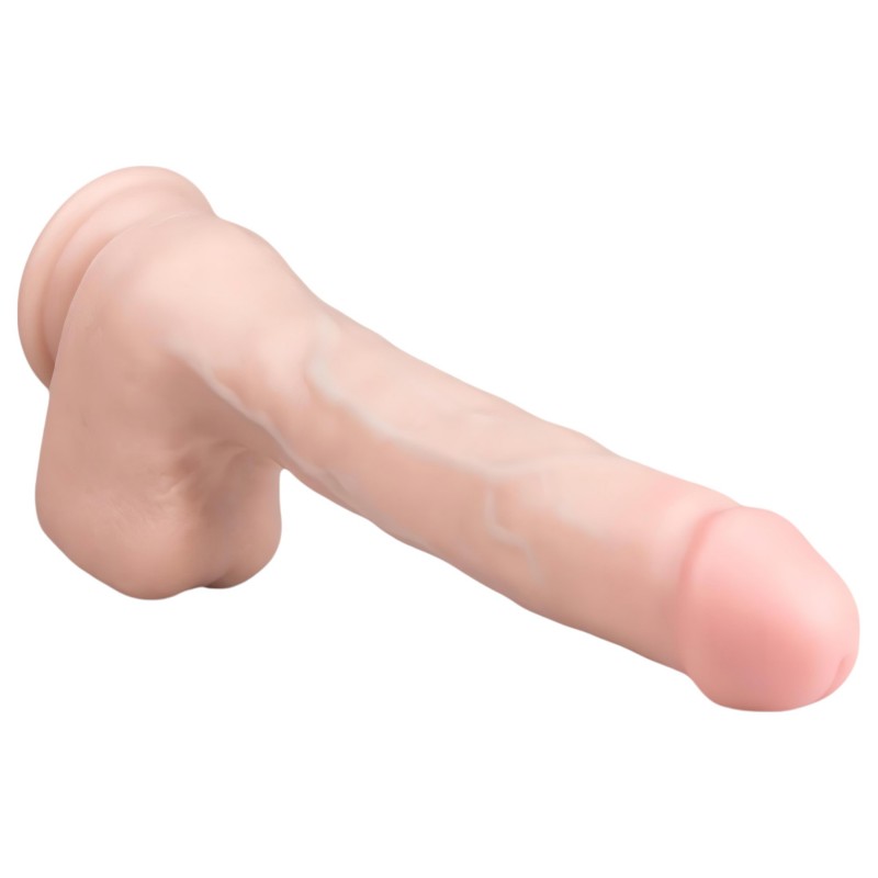 Easytoys - tapadókorongos, herés nagy dildó (29,5cm) - natúr 106080 termék bemutató kép