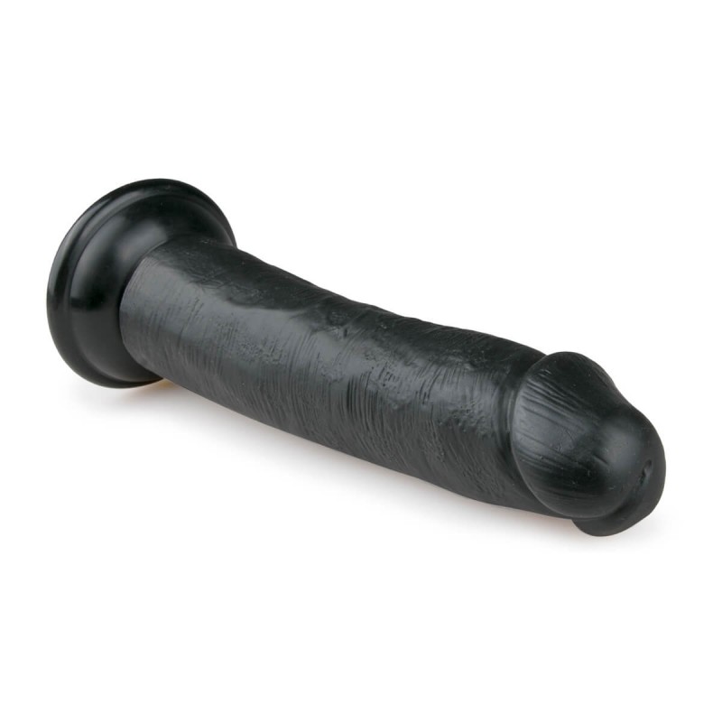 Easytoys - tapadókorongos élethű dildó (20,5cm) - fekete 31421 termék bemutató kép