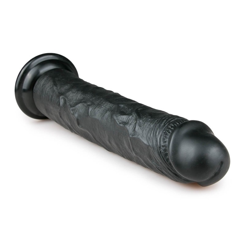 Easytoys - tapadótalpas extra nagy dildó (28,5cm) - fekete 31360 termék bemutató kép
