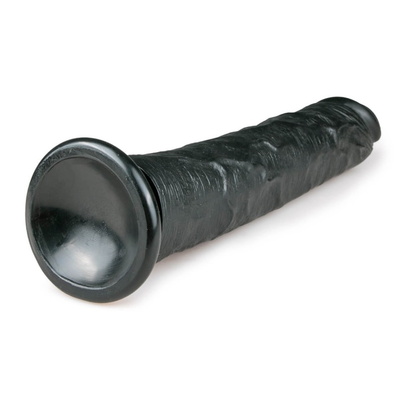 Easytoys - tapadókorongos extra nagy dildó (28,5cm) - fekete 31361 termék bemutató kép