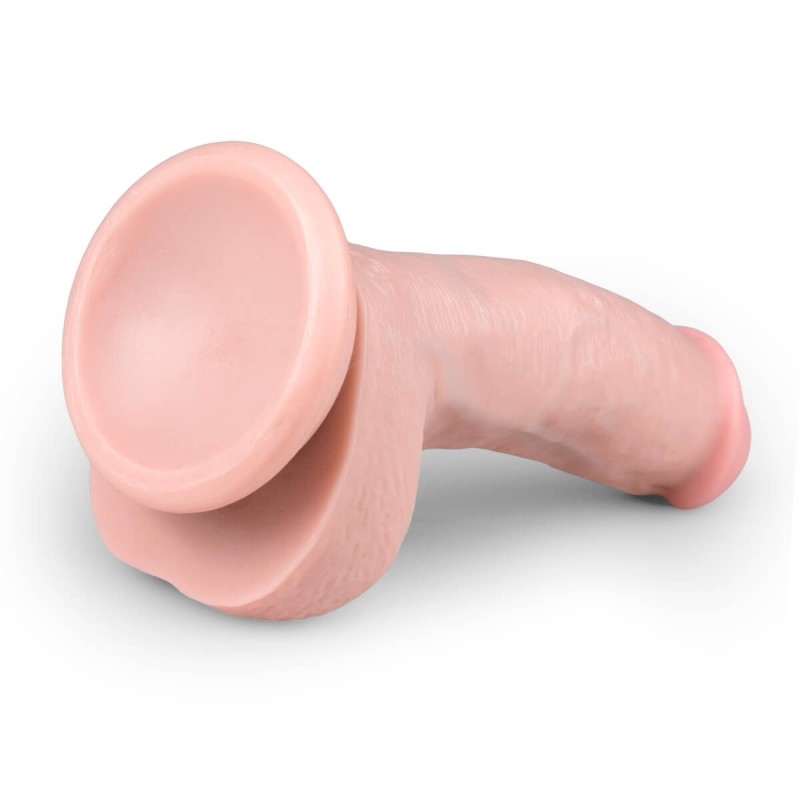 Easytoys - tapadókorongos, herés dildó (15cm) - natúr 31331 termék bemutató kép