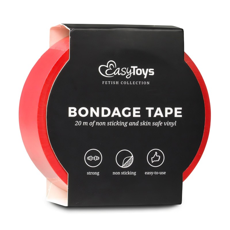 EasyToys Tape - bondage szalag (piros, 20 m) 130900 termék bemutató kép
