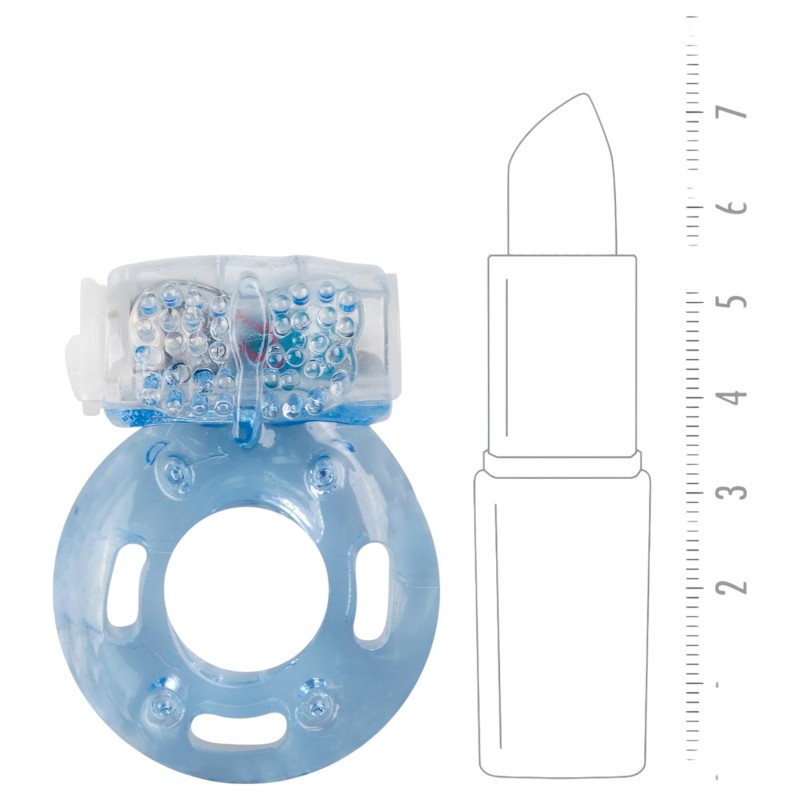 Easytoys - vibrációs péniszgyűrű (kék) 103951 termék bemutató kép