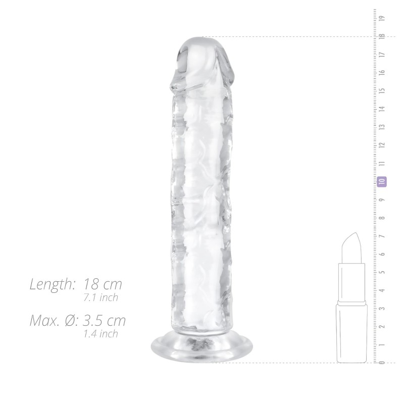 EasyToys - zselés dildó - 16cm (átlátszó) 116019 termék bemutató kép