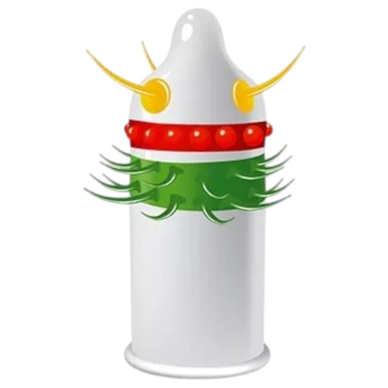 Egzo Jolly Roger - tüskés, pontozott óvszer (1 db) 134421 termék bemutató kép