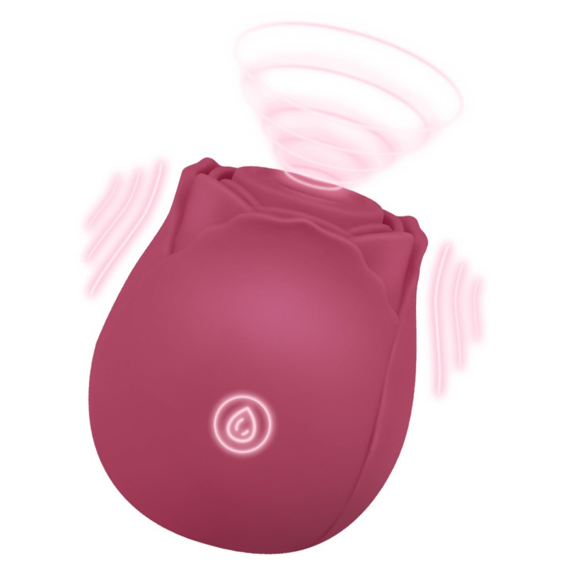 EIS Blush&Bloom - szívó rezgő rózsa vibrátor (piros) 127405 termék bemutató kép