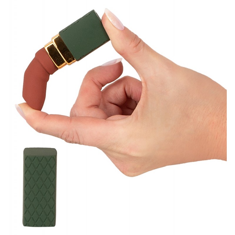 Emerald Love - akkus, vízálló rúzsvibrátor (zöld-bordó) 47292 termék bemutató kép