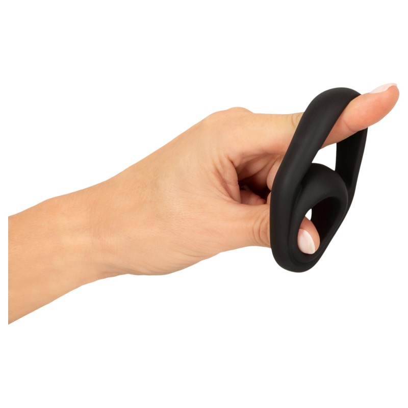 Erecto - erős pénisz- és heregyűrű (fekete) 124932 termék bemutató kép