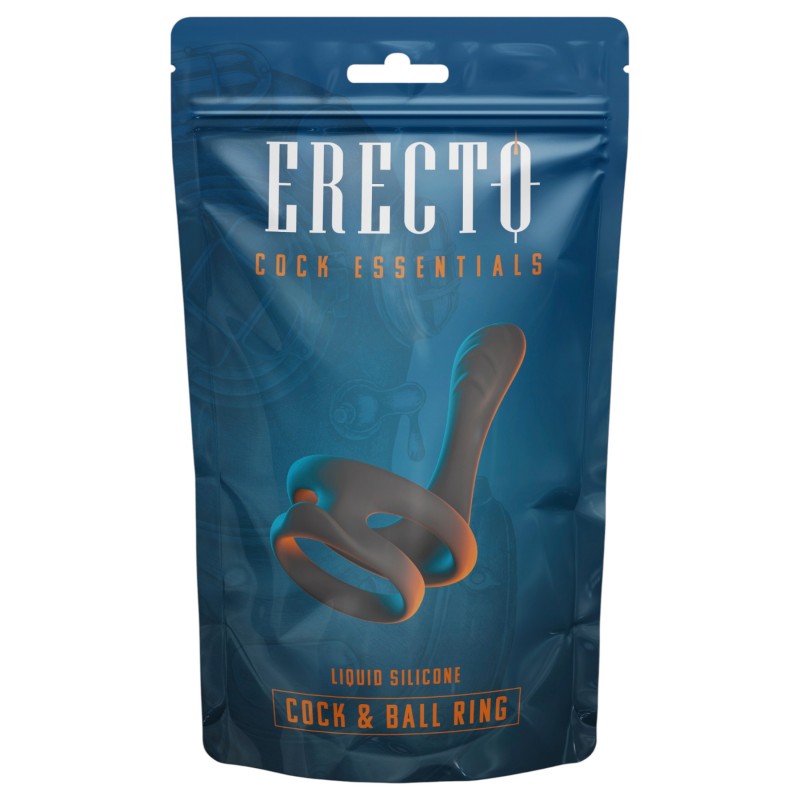 Erecto - rugalmas pénisz- és heregyűrű férfiaknak (fekete) 165269 termék bemutató kép