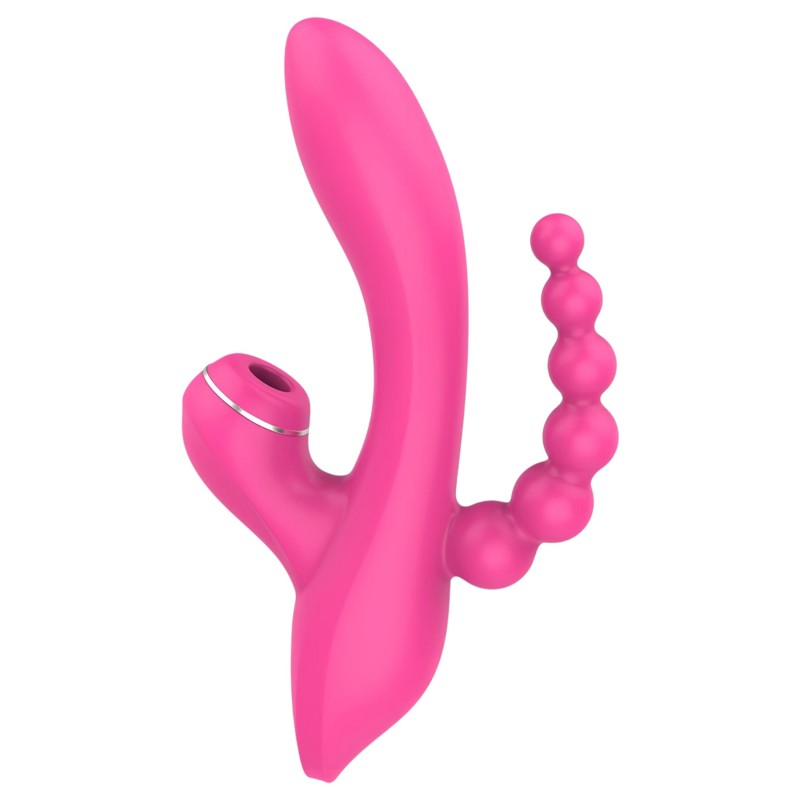 Erospace Sweet Play - G-pont vibrátor anál szondával és szívással (rózsaszín) 170283 termék bemutató kép