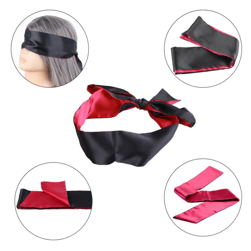 Erospace Wild Play - szatén szemmaszk szerepjátékhoz (fekete-pink) 170223 termék bemutató kép