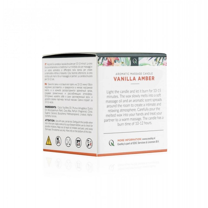 Exotiq Vanilla Amber - masszázsgyertya (60g)  66343 termék bemutató kép