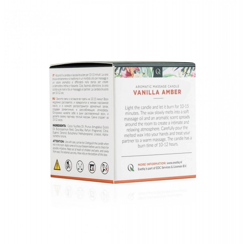 Exotiq - masszázsgyertya - vanília-amber (60g) 66343 termék bemutató kép