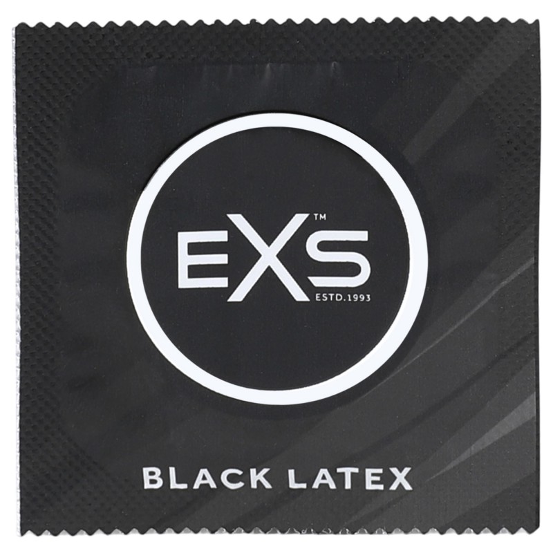 EXS Black - fekete latex óvszer csomag (12 db) 159601 termék bemutató kép