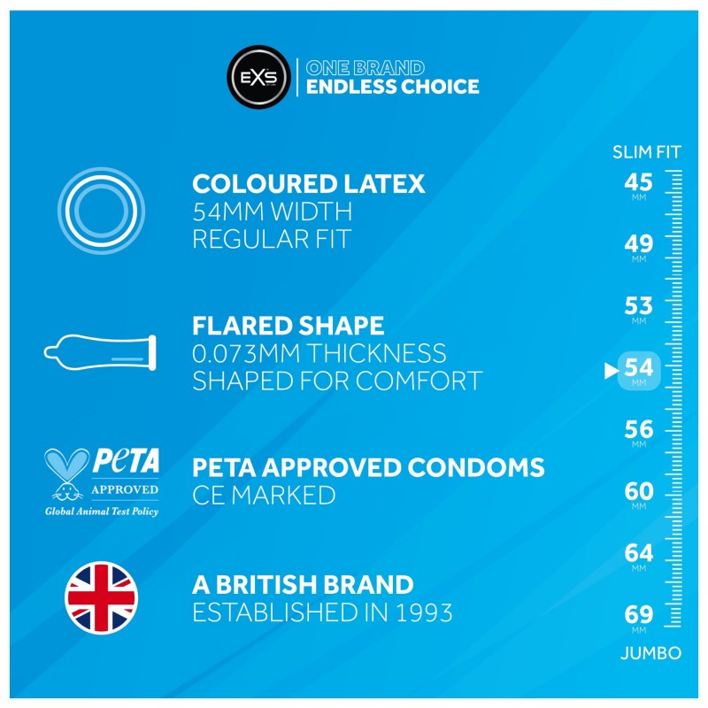 EXS Black - latex óvszer - fekete (12db) 126754 termék bemutató kép