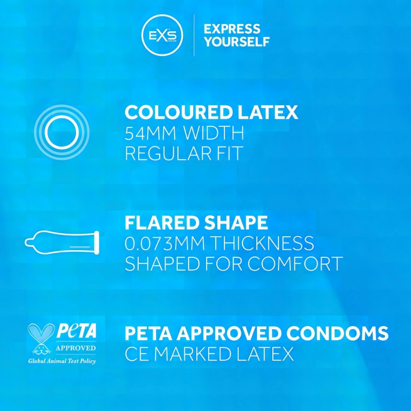 EXS Black - latex óvszer - fekete (12db) 123768 termék bemutató kép