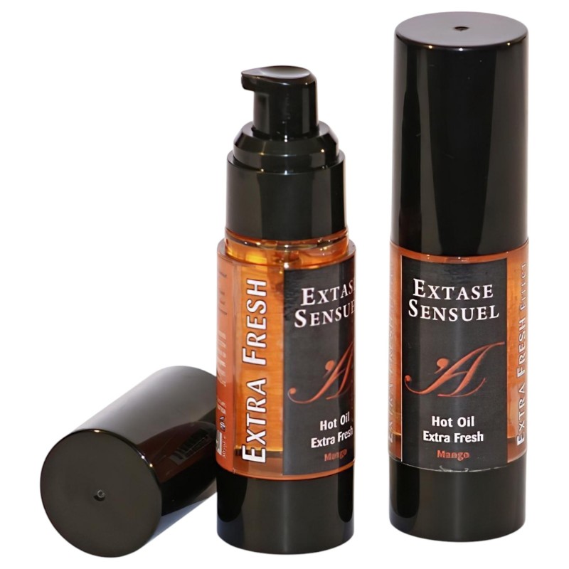 Extase Sensuel - hűsítő-melegítő masszázsolaj mangó illattal (30 ml) 161895 termék bemutató kép