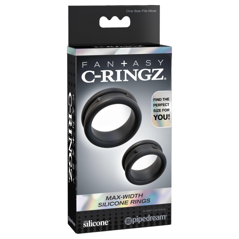 Fantasy C-Ringz - pénisz- és heregyűrű (fekete) 123903 termék bemutató kép