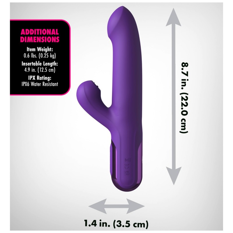 Fantasy For Her - 2in1 lökő vibrátor és csiklóizgató (lila) 151583 termék bemutató kép