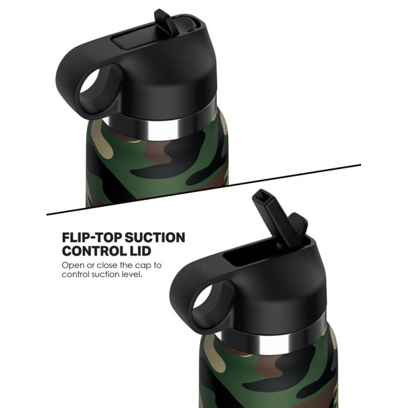 Fap Flask Happy Camper - maszturbátor kulacsban (zöld-fekete) 92774 termék bemutató kép