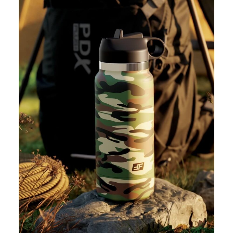 Fap Flask Happy Camper - maszturbátor kulacsban (zöld-fekete) 92775 termék bemutató kép