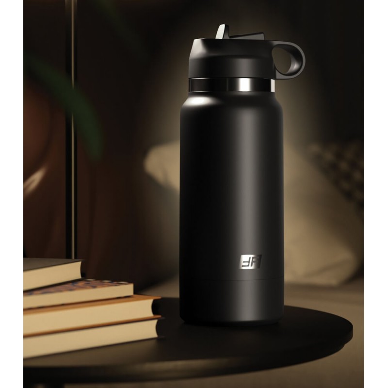 Fap Flask Thrill Seeker - maszturbátor kulacsban (fekete) 92783 termék bemutató kép