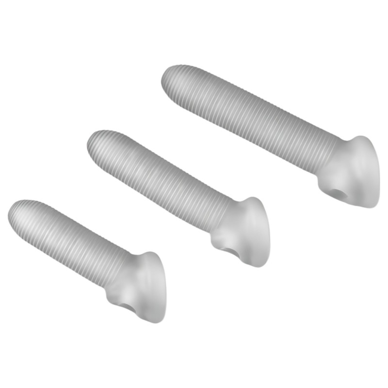Perfect Fit - Fat Boy Micro Ribbed - péniszköpeny (15 cm, fehér) 132645 termék bemutató kép