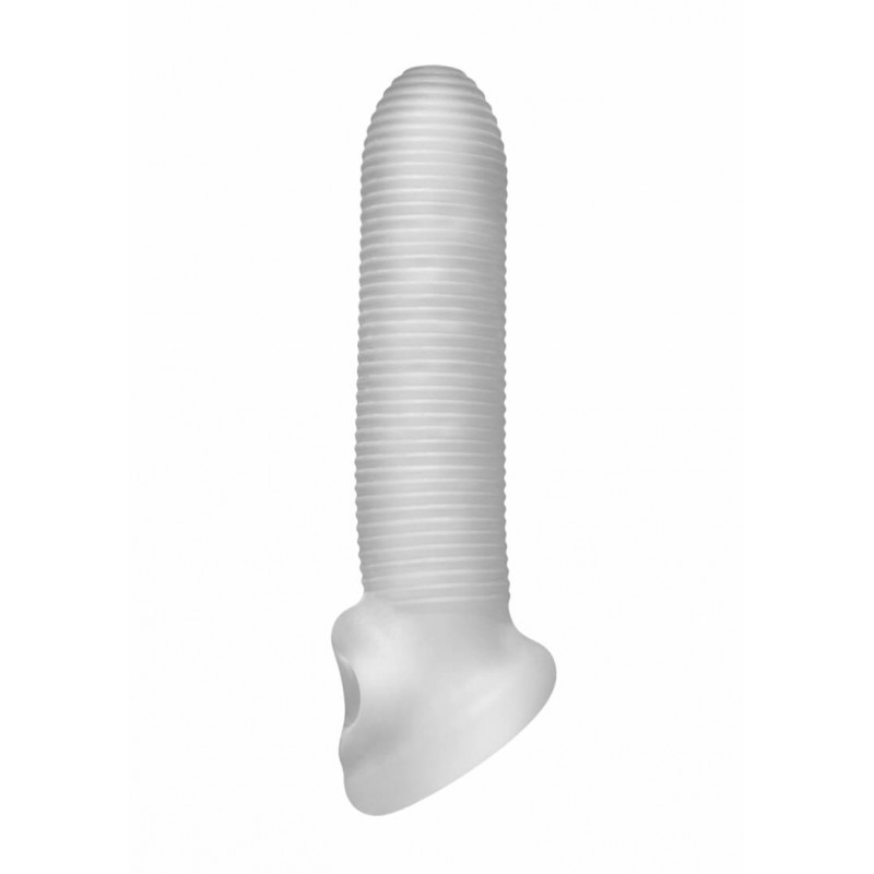 Fat Boy Micro Ribbed - péniszköpeny (17cm) - fehér 47834 termék bemutató kép
