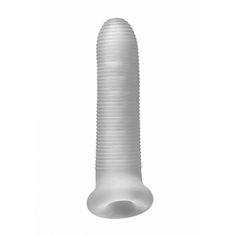 Fat Boy Micro Ribbed - péniszköpeny (17cm) - fehér 47835 termék bemutató kép