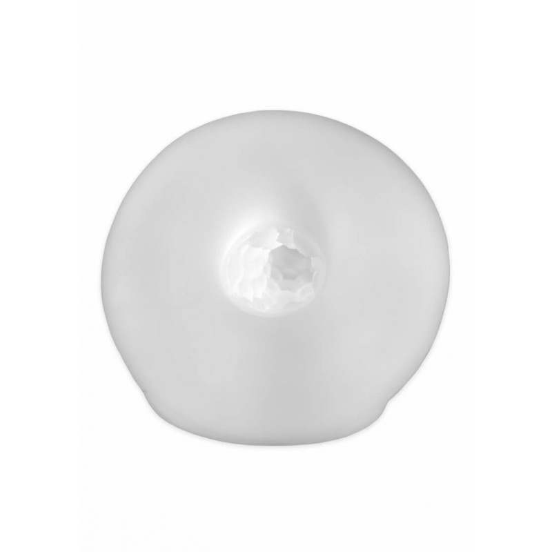 Fat Boy Micro Ribbed - péniszköpeny (17cm) - fehér 59100 termék bemutató kép