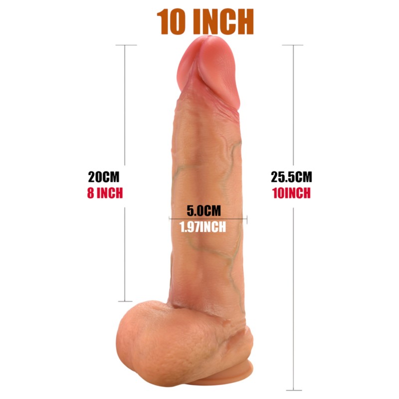FeelSkin - natúr ultra realisztikus herés dildó (25 cm) 166274 termék bemutató kép