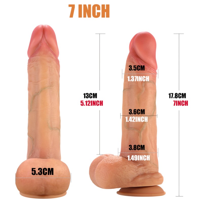 FeelSkin - ultra realisztikus herés dildó - natúr (18,5 cm) 127548 termék bemutató kép