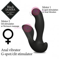 FEELZTOYS Black Jamba - rádiós, melegítős anál vibrátor (fekete) 49424 termék bemutató kép