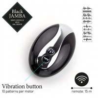 FEELZTOYS Black Jamba - rádiós, melegítős anál vibrátor (fekete) 49427 termék bemutató kép