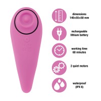FEELZTOYS Femmegasm - vízálló hüvelyi és csiklóvibrátor (pink) 41421 termék bemutató kép