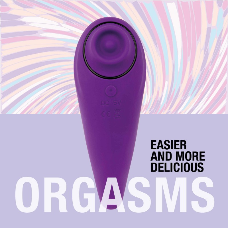 FEELZTOYS Femmegasm - akkus 2in1 csikló vibrátor (lila) 77035 termék bemutató kép