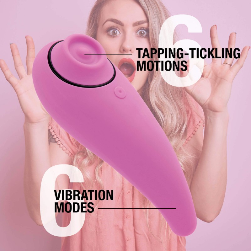 FEELZTOYS Femmegasm - akkus 2in1 csikló vibrátor (pink) 86275 termék bemutató kép